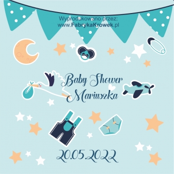 Krówki na Baby Shower - własny projekt - Wzór 209
